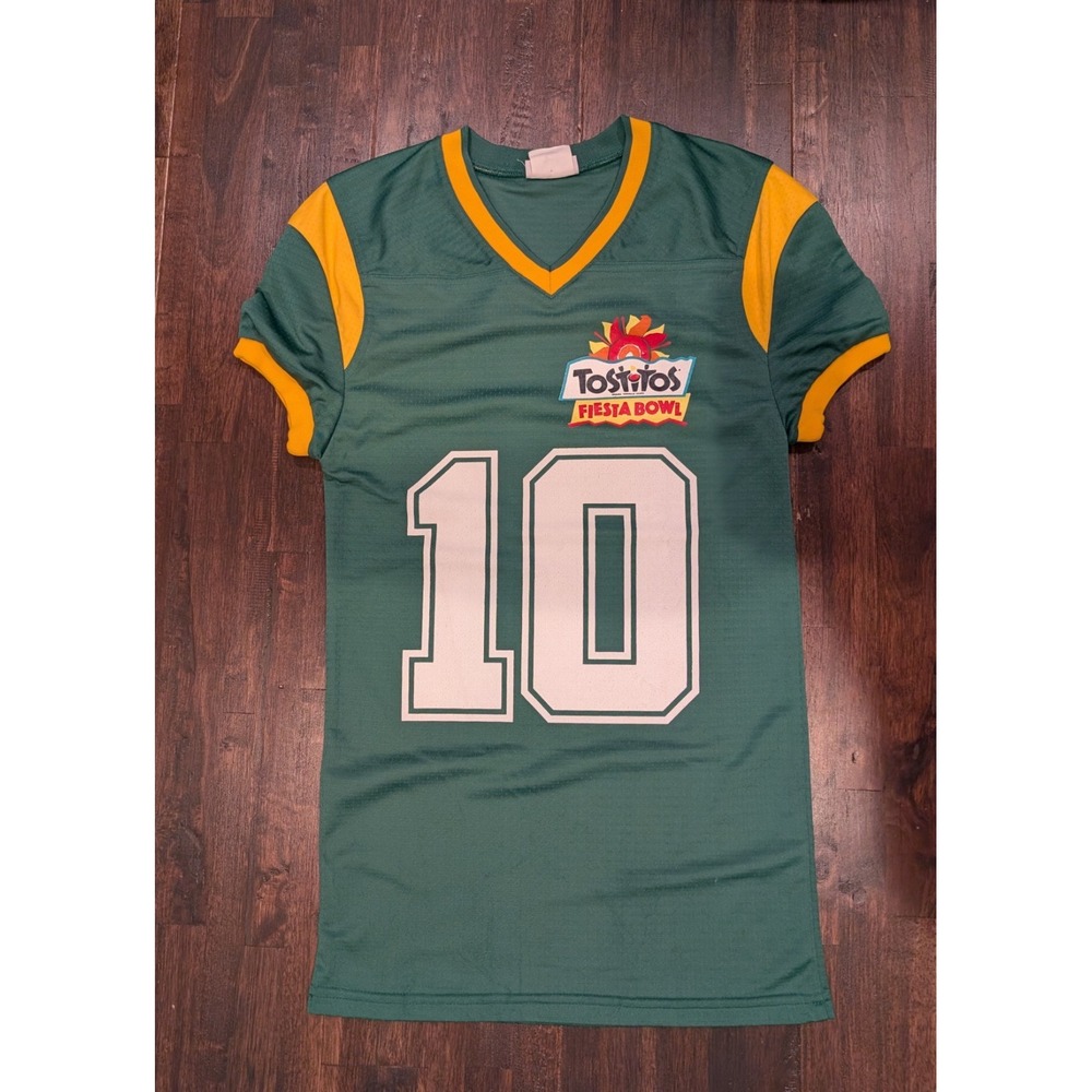 Vintage Teamwork Tostitos Fiesta Bowl NCAA Jersey Sz Small Think Green #10 Rare‎